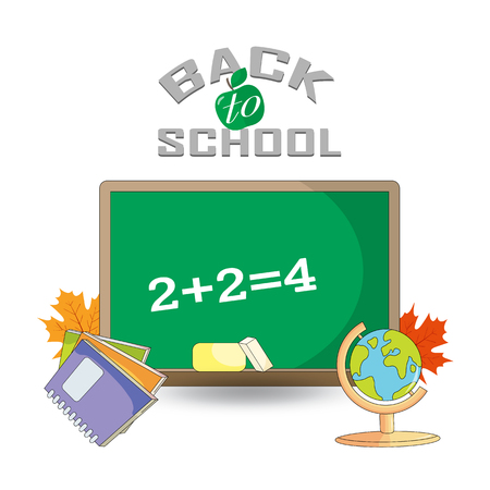 Back to school design. Vector illustration items for schoolのイラスト素材