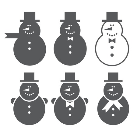 snowman - set of vector iconsのイラスト素材