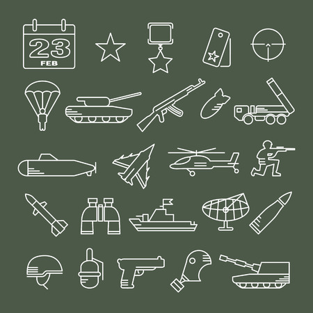 icon set for February 23 - Army iconsのイラスト素材