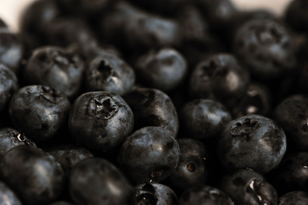 Fresh ripe blueberries background close upの写真素材
