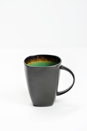 black Mug empty on a light background -  template for mockup designの写真素材