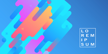 Colorful geometric background. Dynamic shapes composition with logo template. Eps10 vector.のイラスト素材