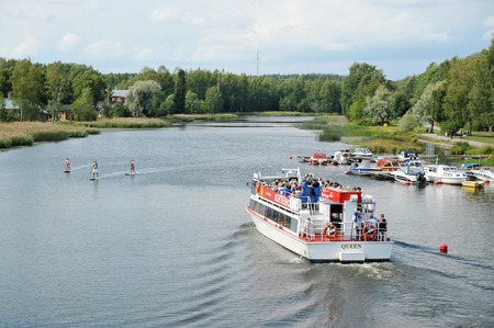 Porvoo, Finland - August 18, 2018: pleasure cruise ship in Porvoo, Finland