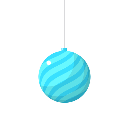 blue Christmas tree toy ball decoration-vector illustrationのイラスト素材