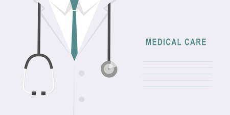 Doctor - nurse close up. Medical background - medical care conseptのイラスト素材
