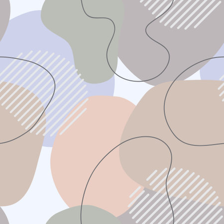 Neutral Geometric Wallpaper - seamless pattern for textile and printsのイラスト素材