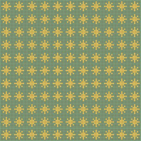 Seamless pattern of small-scale influenced floral print in a palette of sage green, yellows and coffee brownsのイラスト素材