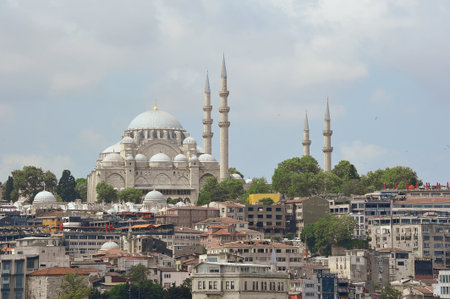 Istanbul, Turkey - August 08, 2025: View of the Blue Mosque in Istanbulのeditorial素材