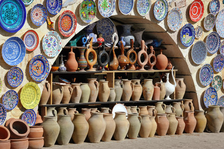 Urgup, Turkey - August 11, 2025: ceramic shop in Urgup, Turkeyのeditorial素材