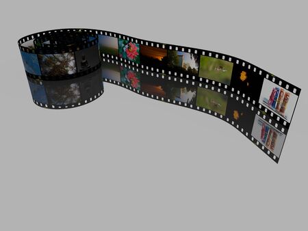 35mm film with images. Computer generated conceptの写真素材