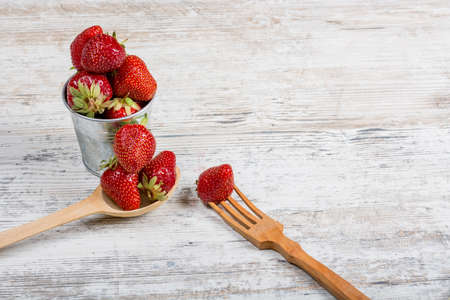 Summer vitamin food. A bunch of fresh ripe fragrant strawberries Food causing allergies. Copy space