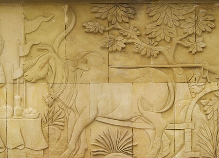 Carving Temple Thaiの写真素材