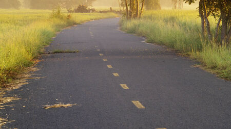 Road Fields Sunriseの写真素材
