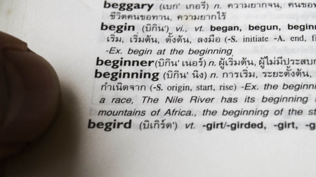 Dictionary Thai-Englishの写真素材