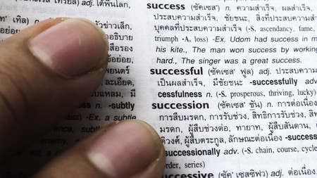 Dictionary Thai-Englishの写真素材