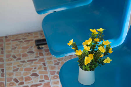 Yellow flowers background home.の写真素材