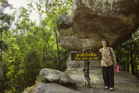Phuhinrongkla National Park,THAILAND Jan 26 2015:\"The beauty of natural stone forest views\"Phuhinrongkla National Park,Thailand.のeditorial素材