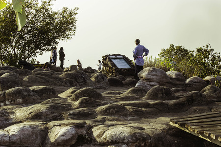 Phuhinrongkla National Park,THAILAND Jan 26 2015:\"The beauty of natural stone forest views\"Phuhinrongkla National Park,Thailand.のeditorial素材