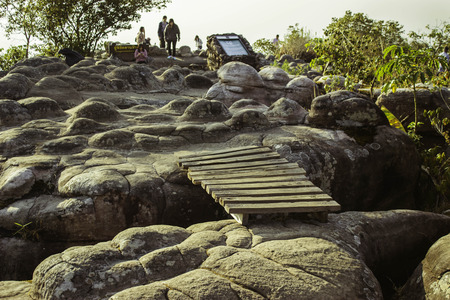 Phuhinrongkla National Park,THAILAND Jan 26 2015:\"The beauty of natural stone forest views\"Phuhinrongkla National Park,Thailand.のeditorial素材