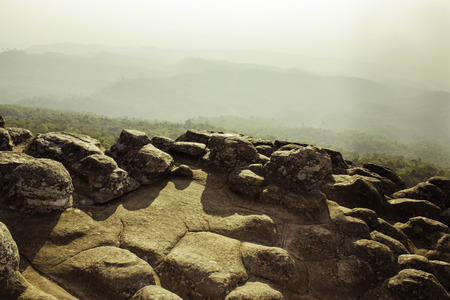 Phuhinrongkla National Park,THAILAND Jan 26 2015:\"The beauty of natural stone forest views\"Phuhinrongkla National Park,Thailand.のeditorial素材