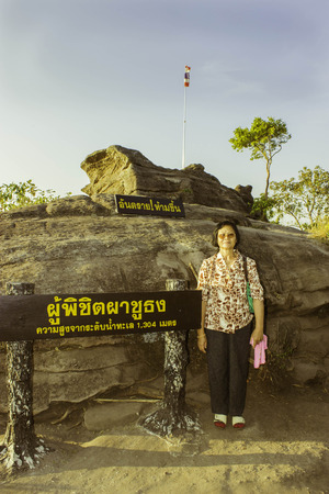 Phuhinrongkla National Park,THAILAND Jan 26 2015:\"The beauty of natural stone forest views\"Phuhinrongkla National Park,Thailand.のeditorial素材