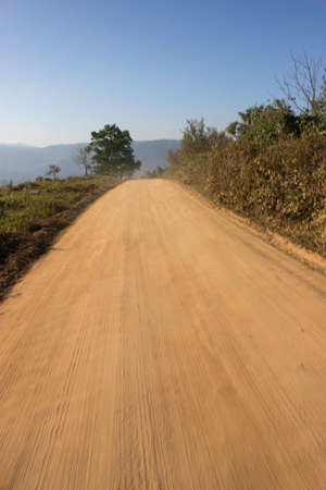 Phulomlo,THAILAND Jan 27 2015:\"Views of the mountains and mountain roads.\" Loei,Thailand.のeditorial素材