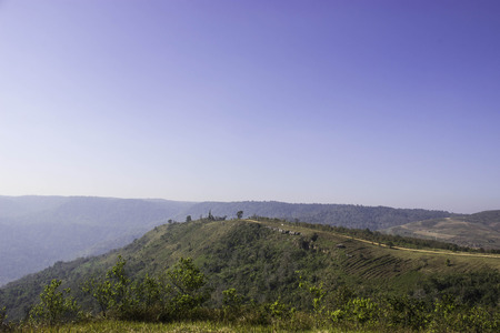 Phulomlo,THAILAND Jan 27 2015:\"Views of the mountains and mountain roads.\" Loei,Thailand.のeditorial素材