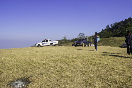 Phulomlo,THAILAND Jan 27 2015:\"Views of the mountains and mountain roads.\" Loei,Thailand.のeditorial素材