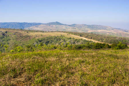 Phulomlo,THAILAND Jan 27 2015:\"Views of the mountains and mountain roads.\" Loei,Thailand.のeditorial素材