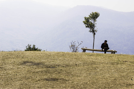 Phulomlo,THAILAND Jan 27 2015:\"Views of the mountains and mountain roads.\" Loei,Thailand.のeditorial素材