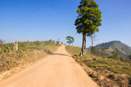 Phulomlo,THAILAND Jan 27 2015:\"Views of the mountains and mountain roads.\" Loei,Thailand.のeditorial素材