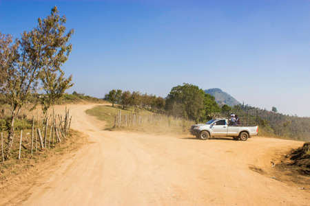 Phulomlo,THAILAND Jan 27 2015:\"Views of the mountains and mountain roads.\" Loei,Thailand.のeditorial素材