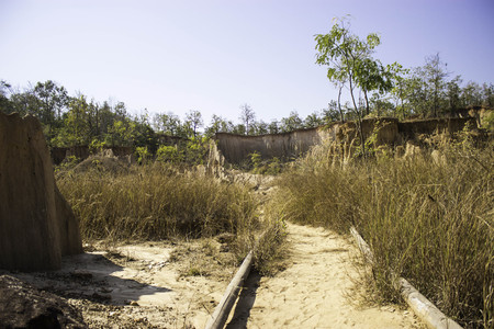 Soil Pole Wonderful Nan,Thailandの写真素材