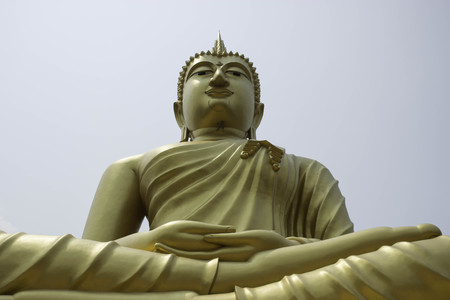 Wat Phrayai,THAILAND Mar 19 2015:\\\"Art and statues of Buddha in Buddhism.\\\" Ubonratchathani,Thailand.のeditorial素材