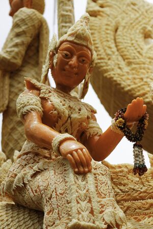 Candle Festival UBON RATCHATHANI, THAILAND - August 2: "The Candles are carved out of wax, Thai art form of wax(Ubon Candle Festival 2015) on August 2, 2015, UbonRatchathani, Thailandのeditorial素材