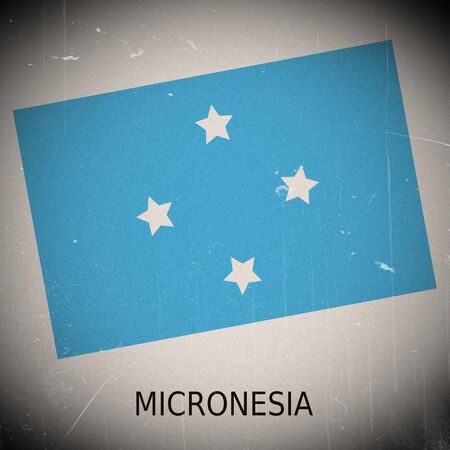 National flag of Micronesiaの写真素材