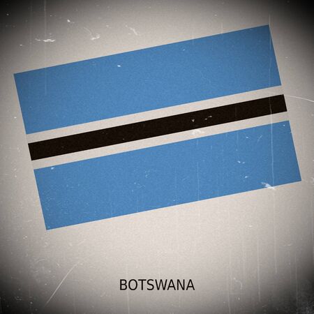 National flag of Botswanaの写真素材