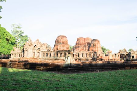 Prasat Muang Tam 18 August 2015:"Stone castle " Buriram Thailandの写真素材