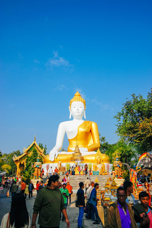 wad-prathat-doi-kum 19 December 2015:"Thailand temple art " Chiang Mai Thailandのeditorial素材