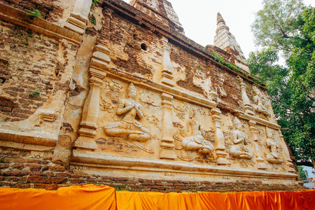 wad-jedyoud 18 December 2015:"Thailand temple art " Chiang Mai Thailandのeditorial素材