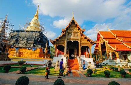 wat-phrasing 18 December 2015:"Thailand temple art " Chiang Mai Thailandのeditorial素材