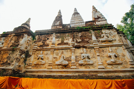 wad-jedyoud 18 December 2015:"Thailand temple art " Chiang Mai Thailandのeditorial素材