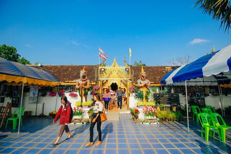 wad-prathat-doi-kum 19 December 2015:"Thailand temple art " Chiang Mai Thailandのeditorial素材
