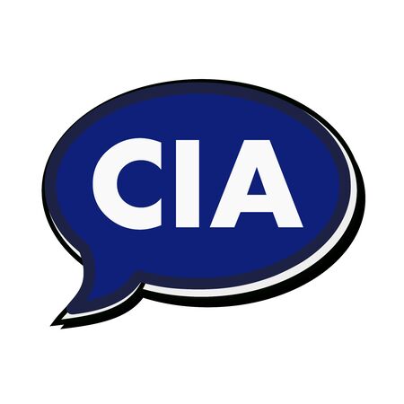 Cia wording on blue Speech bubblesの写真素材