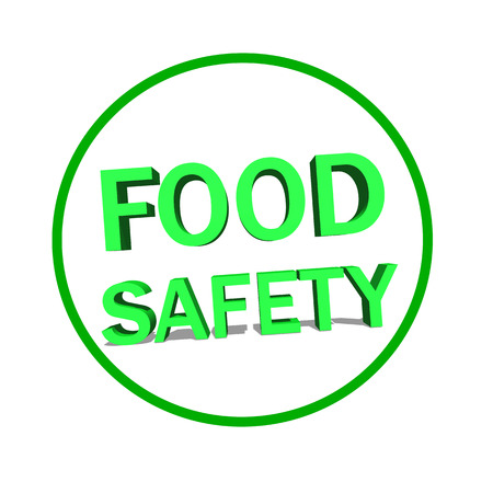 Food Safety Green word on white background illustration 3D renderingの写真素材