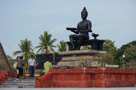 Beautiful landscape of ancient  temple in sukhothai-historypark ,Sukhothai, Thailandのeditorial素材