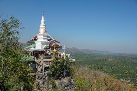 Beautiful landscape of ancient  temple in  watpanhamTemple,lamphun , Thailandの写真素材