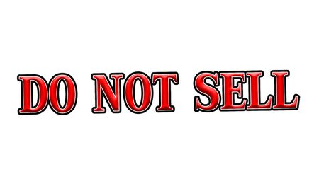 Do not sell Red-White-Black Sign or Stamp Text on white backgroudの写真素材