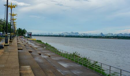 Panoramic view of Nakhon Phanom and Maekhong riverの写真素材