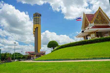 Beautiful landscape of Roi Et Tower ,Roi Et , Thailandの写真素材